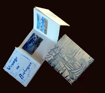 "Voyage en Bretagne" 6 gravures 5x7 cm aquarellées et tirées à 10 exemplaires sur une presse à bras par Marc Granier aux Monteils à Roquedur en Cévennes en janvier 2008 (épuisé)