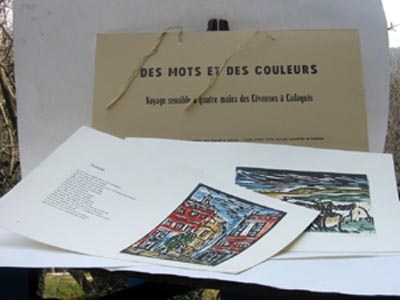 Textes Alain Bellet linogravures Marc Granier porte Folio format italien (épuisé)