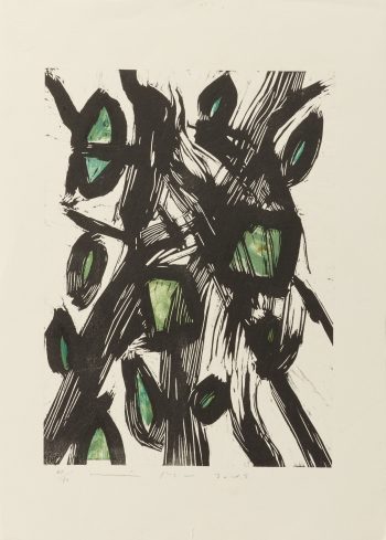 53×39 cm / gravure sur bois et aquarelle