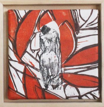 20x20cm / gravure tectnique mixte marouflée sur toile